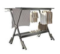 RIFWOVE Etendage À Linge, Séchoir À Vêtements Mobile, Pliables Airer, Séchoir À Linge Pliable avec roulettes Grande Capacité Etendoir en Pliables Séchage pour Usage Intérieur/Extérieur