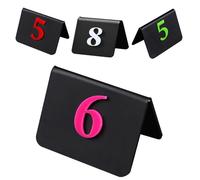 RIFWOVE Lot de 10 numéros de table en acrylique noir 1-10/11-20/20-31... Numéros de table en plastique - Numériques 3D, numéros de table autoportants numérotés double face pour fête de mariage et