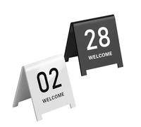 RIFWOVE Lot de 5 numéros de table en acrylique 1-5/6-10/11-15... Tentes de table double face, numéros de table réutilisables pour service alimentaire, cafés, bars, réceptions de mariage, robustes