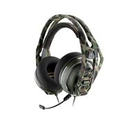 RIG 400HA Casque de jeu PC avec microphone antibruit actif amovible Motif camouflage forêt