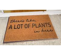 Rig Bell Wi A Paillasson pour Chien, Paillasson Fuy, Paillasson pour Chien Fuy, Paillasson Personnalisé, Paillasson en Fibre De Coco, Tapis De Bienvenue Fuy, Lot of Plants in Here, 20"x26"