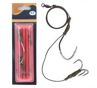 Rig de pêche pour poisson-chat fabriqué pour une utilisation en eau douce avec des hameçons à haute teneur en carbone et un fil PE pour des techniques de pêche ciblées (6#+8#)