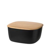 Rig-Tig Brotkasten Box-It, Brotdose, Kunststoff, Bambus, Black, 23 x 23 cm, Z00362