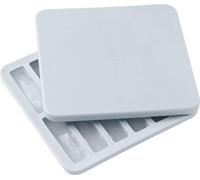 Rig-Tig Eiswürfelbox Freeze-It mit Deckel, länglich, Eiswürfelform, Schablone, Silikon, Kunststoff, Light Blue, für 12 Würfel, Z00550