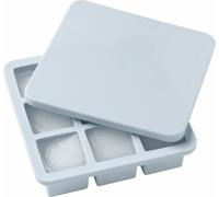 Rig-Tig Eiswürfelbox Freeze-It mit Deckel, quadratisch, Eiswürfelform, Schablone, Silikon, Kunststoff, Light Blue, für 9 Würfel, Z00551