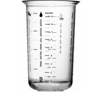 Rig-Tig Messbecher, 1 L., Messgefäß, abmessen, Becher mit Mengenangabe, Kunststoff, Ø 11,7 cm, Z00203