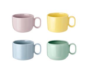 RIG-TIG Tasse MIX'N'MATCH 29 cl Lot de 4 Bleu-jaune-Rose-vert