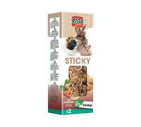 Riga - Barres De Sticky Aux Arachides - Nourriture pour Rongeurs - Baguettes Graines Cuites Au Four - Riche en Vitamines Et Nutriments - Besoin Naturel De Ronger - x 2