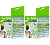 Riga - Blocs Rongeurs - Apport en Calcium, Sels Et Minéraux - Favorise L’Usure des Dents - pour Lapins, Cochons D’Inde Et Hamsters - Composé De Substances Minérales - x2 (Lot de 2)