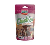 RIGA - Chick'Os Dumbbell - Friandise Chien - Filet De Poulet - Riche En Protéines - Faible Teneur En Matière Grasse - Sans Colorant Ni Additifs - Récompenses Naturelles Idéales - x 5