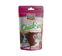 RIGA - Chick'Os Strips - Friandises Chien - Strips 91 % De Poulet - Riche En Protéines - Faible Teneur En Matière Grasse - Sans Colorant Ni Additifs - Récompenses Naturelles Idéales - 100 g