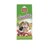 RIGA - Crookies A La Pomme - Aliment Complémentaire pour Rongeurs - Biscuit Croquant Au Cœur Crémeux - Riche en Oméga 3 Et Vitamines - Récompense Idéale - 50G