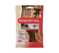 Riga - Essential - Demi-Oreilles de Porc - Friandise pour Chien - Non Transformé - Mastication Et Récompense - Gourmandise Naturelle Savoureuse - x7