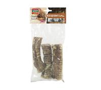 Riga Essential Friandises au Bœuf pour Chien, Sachet de 100 g, Fabriqué en Italie, Trachées de Bœuf Naturelles - Lot de 3