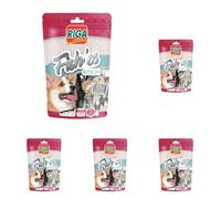 RIGA - Fish'Os Stick - Friandise Chien - Stick De Poisson - Riche en Protéines - Faible Teneur en Matière Grasse - sans Colorant Ni Additifs - Récompenses Naturelles Idéales - 70g (Lot de 5)