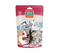 RIGA - Fish'Os Stick - Friandise Chien - Stick De Poisson - Riche en Protéines - Faible Teneur en Matière Grasse - sans Colorant Ni Additifs - Récompenses Naturelles Idéales - 70g