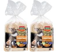 RIGA - Foin Premium Timothy - Aux Fleurs Non Pressées - Aliment Complémentaire pour Rongeurs - Fléole des Prés, Fleurs De Bleuet Et De Souci - Idéal pour l'usure des Dents - 500 g (Lot de 2)
