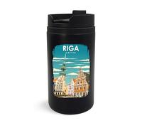 Riga Lettonie Tasse de voyage souvenir de vacances, gobelet de voyage, tasse à café isotherme, tasse portable