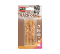 RIGA - Mach'os - Bâtonnet pour Chien M - Riche en Protéines - Porc, Poulet Et Patate Douce - Hygiène Buccale - Mastication Et Récompense - pour Moyen Chien - x 3