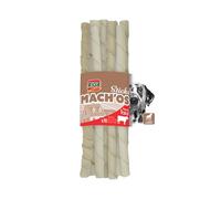 RIGA - Mach'os - Bâtonnet Torsadé Blanc - Friandise Chien - Peau De Buffle - Riche en Protéines - Hygiène Buccale - Mastication Et Récompense - pour Grand Chien - x 10