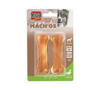 Riga - Mach'os - Os pour Chien M - Peau De Buffle - Riche en Protéines - Au Canard - Hygiène Buccale - Mastication Et Récompense - x 2