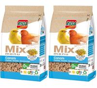Riga - Menu Mix pour Canaris - Mix Vitaminé - Nourriture pour Oiseaux - Graines Et Céréales - Riche en Alpiste, Protéines Et Amidon - sans Colorant, Ni Conservateurs - Sain Et Équilibré - 1 kg
