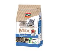 RIGA - Menu Mix pour Chinchillas - Mix vitaminé - Aux Baies D'Eglantier - Céréales, Graines Et Fruits - Riche en Vitamines Et Minéraux - sans Colorant - Sain Et Équilibré - 600G