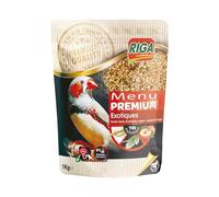 Riga - Menu Premium pour Oiseaux Exotiques - Mélange de Graines, Céréales Et Fruits - Riches en Vitamines Et Minéraux - Élaboré par des Vétérinaires - 1 kg