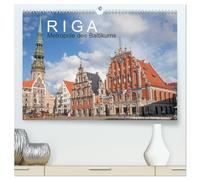 Riga - Metropole des Baltikums (hochwertiger Premium Wandkalender 2026 DIN A2 quer), Kunstdruck in Hochglanz: Lettlands Hauptstadt in einem imposanten Porträt.