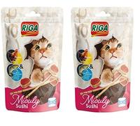 Riga - Miouly Sushi - Friandise pour Chat Riche en Poulet et en Poisson - Source de Protéines - Paquet de 100g (Lot de 2)