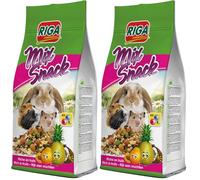 Riga - Mix Snack Aux Fruits - Aliment Complémentaire pour Rongeurs - Lapins, Cochons D’Inde, Octodons, Chinchillas - Riche en Fibres Et Vitamines - Récompense Naturelle Idéale - 85G (Lot de 2)