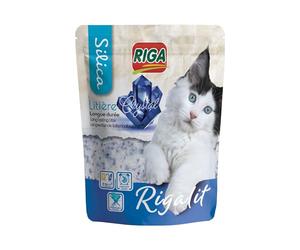 Riga - Rigalit Crystal - Litière pour Chat Absorbante d'Origine Minérale - Gel de Silice - Absorbe les Odeurs - Anti Développement Bactérien - 2,2 kg
