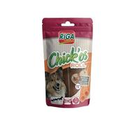 Riga - Snack Croquant Chick’os Roll, Saveur Intense pour Chiens, Texture Légère, Sachet 75g - Lot de 3