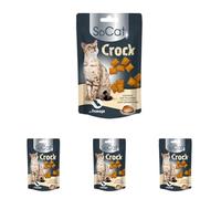 RIGA - SoCat Crock Au Fromage - Friandises pour Chat - Biscuit Croquant Au Coeur Crémeux - Riche en Vitamines - sans Conservateur - Récompense Idéale - 60 g (Lot de 4)