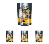 RIGA - SoCat Crock Au Poulet - Friandises pour Chat - Biscuit Croquant Au Coeur Crémeux - Riche en Vitamines - sans Conservateur - Récompense Idéale - 60 g (Lot de 4)