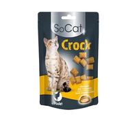 RIGA - SoCat Crock Au Poulet - Friandises pour Chat - Biscuit Croquant Au Coeur Crémeux - Riche en Vitamines - sans Conservateur - Récompense Idéale - 60 g