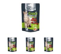 RIGA - SoCat Crock Confort Urinaire - Friandises pour Chat - Biscuit Croquant Au Coeur Crémeux De Poulet - Riche en Vitamines - sans Colorant Ni Conservateur - Récompense Idéale - 60 g (Lot de 4)
