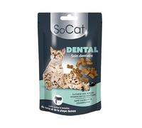 RIGA - SoCat Crock Dental - Friandises pour Chat - Biscuit Croquant - Favorise L'Hygiène Bucco-Dentaire - Riche en Vitamines - sans Colorant Ni Conservateur - Récompense Idéale - 60 g