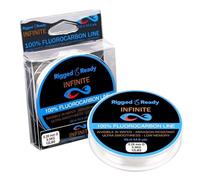 Rigged and Ready Infinite Fluorocarbon-5,5 kg Ligne de pêche Fluoro Leader-50 m 54,6 y pratiquement invisible = plus de bouchées - Eau douce salée
