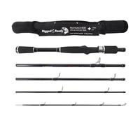 Rigged and Ready Rucksack Spin & Baitcasting Rod. Super-Compact 5’ 7” 170cm 5 Sections + Neoprene Case. 1 Rod + Micro-Trigger = Spin Or Casting