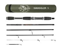Rigged and Ready Smuggler 5 Canne à pêche de Voyage et Mallette compacte de 160 cm de Long avec 2 Pointes pour la pêche au Lancer et la pêche en général jusqu'à 3 kg