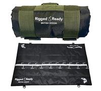 Rigged and Ready Travel Unhooking Mat 82 x 50cm (27 x 10cm Folded) 220g Fish Landing Mat with 80cm Measure Sling Hooks and S Carry Carabiner