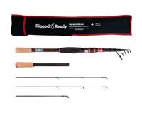 Rigged & Ready Fish Rig Super Max Canne à pêche télescopique de voyage, 3