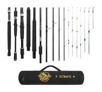 Rigged & Ready X Series™ Travel Fishing Rods. 6 Super Compact Combos and Rods, Multi-Functional, Spinning Poles. 5 to 25 Techniques from One Rod. Spin, Bass, Carp, Fly. Fresh & Saltwater Angling.