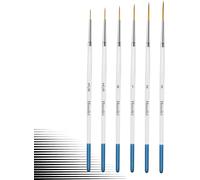 Rigger Brush Set, 6 Pinceaux Rigger Pour Peindre Des Fines Lignes Longues, Des Brins D'herbe, Des Cheveux Et Plus Encore. Pinceaux Pour Peinture Acrylique, Aquarelle, Huile Et Gouache