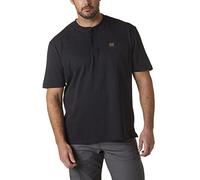 RIGGS WORKWEAR by Wrangler Men's Short Sleeve Henley,Navy,Large