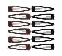 Righe e Pois Pince à cheveux - 12 pinces à cheveux clic clac en métal recouvert de caoutchouc - 7 cm - Lot de 12 pinces à cheveux (mixte)