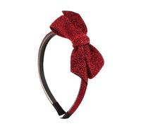Righe e Pois - Pince à cheveux, serre-tête pour fille avec grand nœud pailleté, bandeau cheveux fille, largeur 1 cm, 1 hairband (rouge, taille unia - flexible - convient à tous les âges)