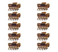 Righe e Pois - Pinces à cheveux, 10 pinces à cheveux de 4 cm - accessoires cheveux - pinces à cheveux pour femme légères - lot de 10, nouvelles manque une dent (marron - sans dent)