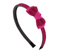Righe e Pois - Serre-tête à cheveux pour fille avec double nœud Lurex/caneté, dents biseautées, structur flexible couverture tissu lurex, lot de 1 hairband (Fucsia, Taille unique - Flexible)